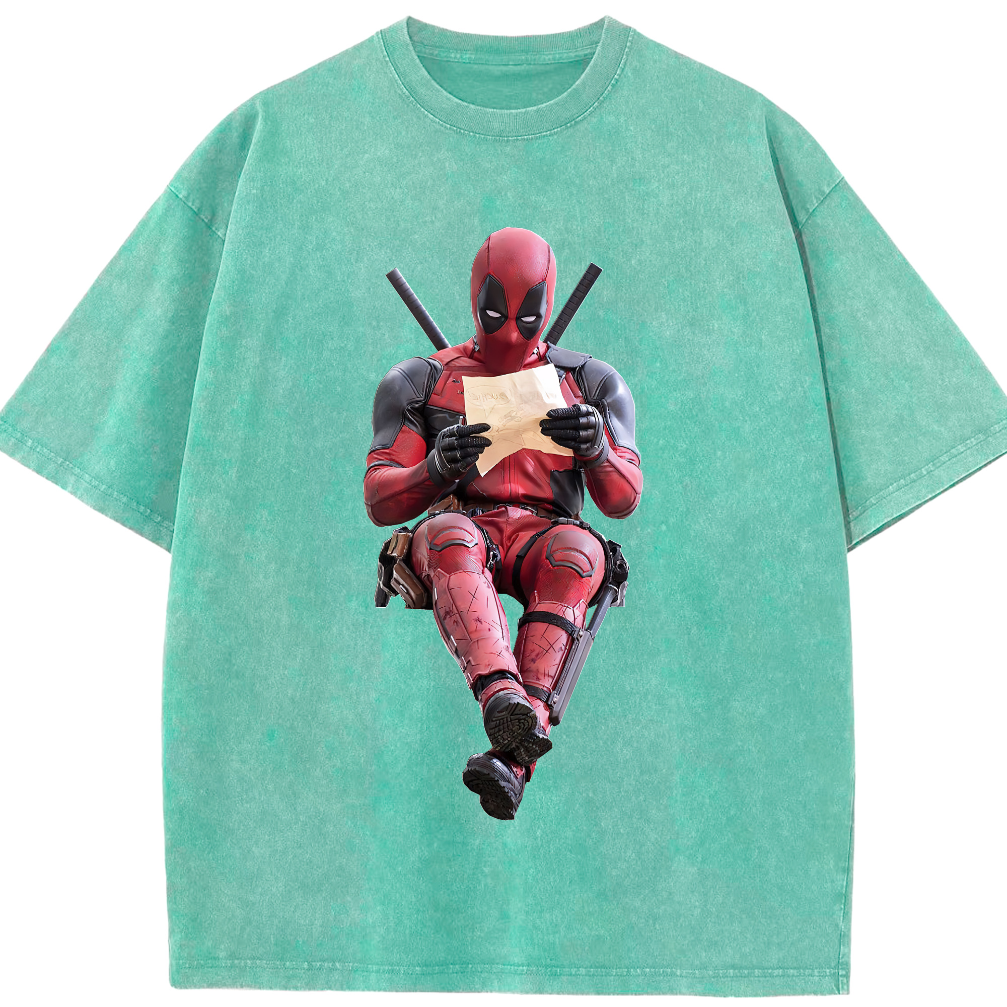 （画像用） Deadpool デッドプール 綿100% ヴィンテージ風 半袖Tシャツ（フロントプリント）